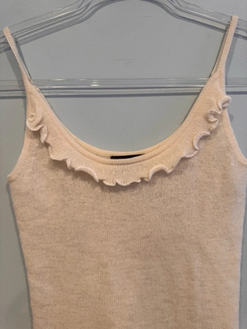 Pure Collection Cashmere Ruffle Cami Tank Size 2 - Picture 2 of 6